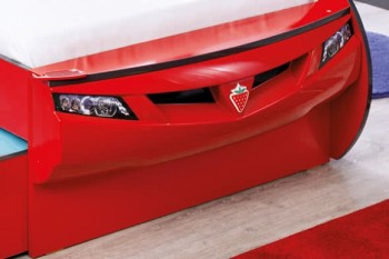 CARBED Кровать-машина Coupe с выдвижной кроватью Red 20.03.1306.00 в Элитном - ehlitnyj.mebel54.com | фото