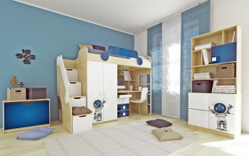 Детская комната Санни (Белый/корпус Клен) в Элитном - ehlitnyj.mebel54.com | фото
