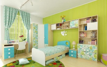 Детская комната Твит (Белый/Зеленый/корпус Клен) в Элитном - ehlitnyj.mebel54.com | фото