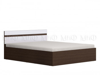 Ким кровать 1,4 (Венге/белый глянец) в Элитном - ehlitnyj.mebel54.com | фото