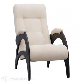 Кресло для отдыха Неаполь Модель 9 без лозы (Венге-эмаль/Ткань Ваниль Verona Vanilla) в Элитном - ehlitnyj.mebel54.com | фото
