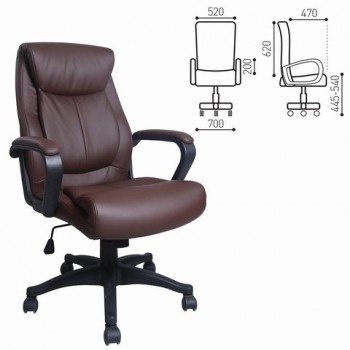 Кресло офисное BRABIX Enter EX-511 (коричневый) в Элитном - ehlitnyj.mebel54.com | фото
