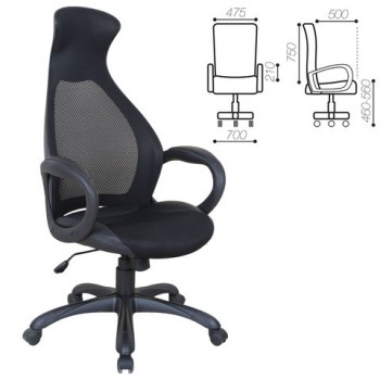 Кресло офисное BRABIX Genesis EX-517 (черное) в Элитном - ehlitnyj.mebel54.com | фото