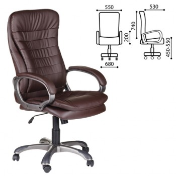 Кресло офисное BRABIX Omega EX-589 (коричневое) в Элитном - ehlitnyj.mebel54.com | фото