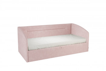 Кровать 0.9 Альба Софа (Нежно-розовый велюр) в Элитном - ehlitnyj.mebel54.com | фото