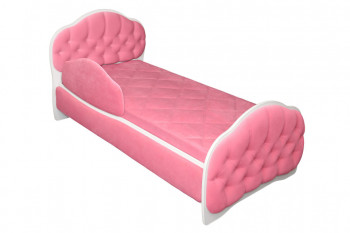 Кровать 170 Гармония 89 Розовый (мягкий бортик) в Элитном - ehlitnyj.mebel54.com | фото
