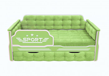Кровать 190 серии Спорт 1 ящик 81 Фисташка (мягкие боковые накладки) в Элитном - ehlitnyj.mebel54.com | фото