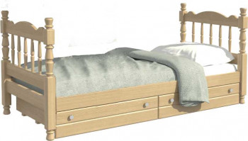 Кровать одинарная Аленка из массива сосны 800*1890 Сосна в Элитном - ehlitnyj.mebel54.com | фото