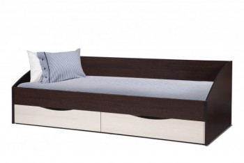 Кровать одинарная "Фея - 3" (симметричная) New (венге / вудлайн кремовый / ДВПО: белый) в Элитном - ehlitnyj.mebel54.com | фото