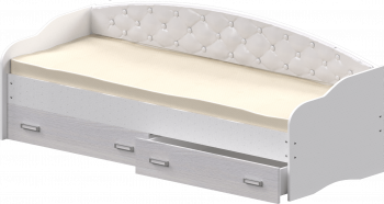 Кровать Софа-7 с мягкой спинкой (800х1900) Белый в Элитном - ehlitnyj.mebel54.com | фото