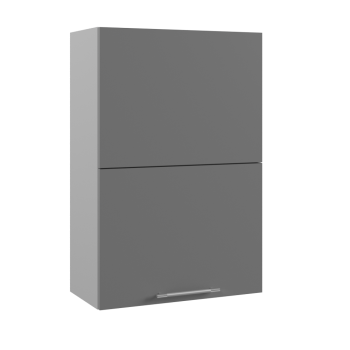 Ройс ПГПМ 600 Шкаф верхний Blum Aventos HF (Графит софт/корпус Серый) в Элитном - ehlitnyj.mebel54.com | фото