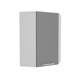 Ройс ВПУ 600 Шкаф верхний угловой высокий (Графит софт/корпус Серый) в Элитном - ehlitnyj.mebel54.com | фото