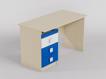 Стол (прямая столешница) Скай люкс (Синий/Белый/корпус Клен) в Элитном - ehlitnyj.mebel54.com | фото